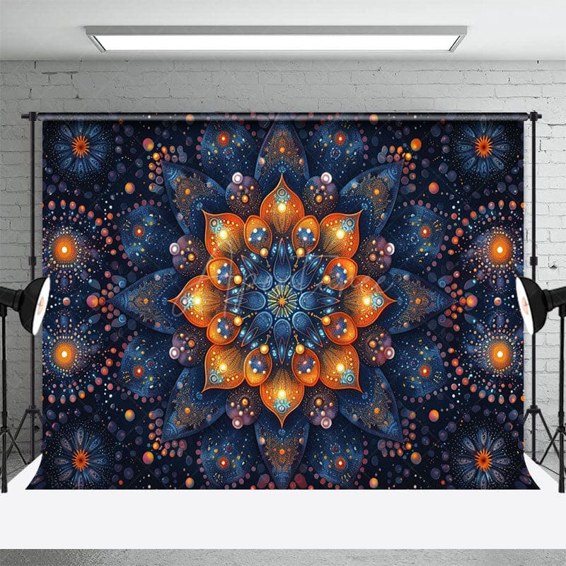 Aperturee - Aperturee Artistic Abstract Mandala Floral Fine Art Backdrop