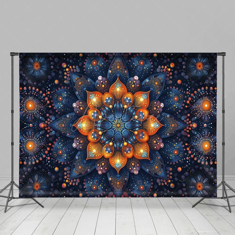 Aperturee - Aperturee Artistic Abstract Mandala Floral Fine Art Backdrop