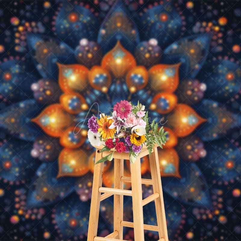 Aperturee - Aperturee Artistic Abstract Mandala Floral Fine Art Backdrop