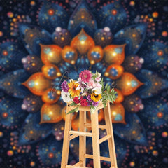 Aperturee - Aperturee Artistic Abstract Mandala Floral Fine Art Backdrop