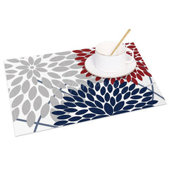 Aperturee - Aperturee Artistic Arrangement Leaf Shape Set of 4 Placemats