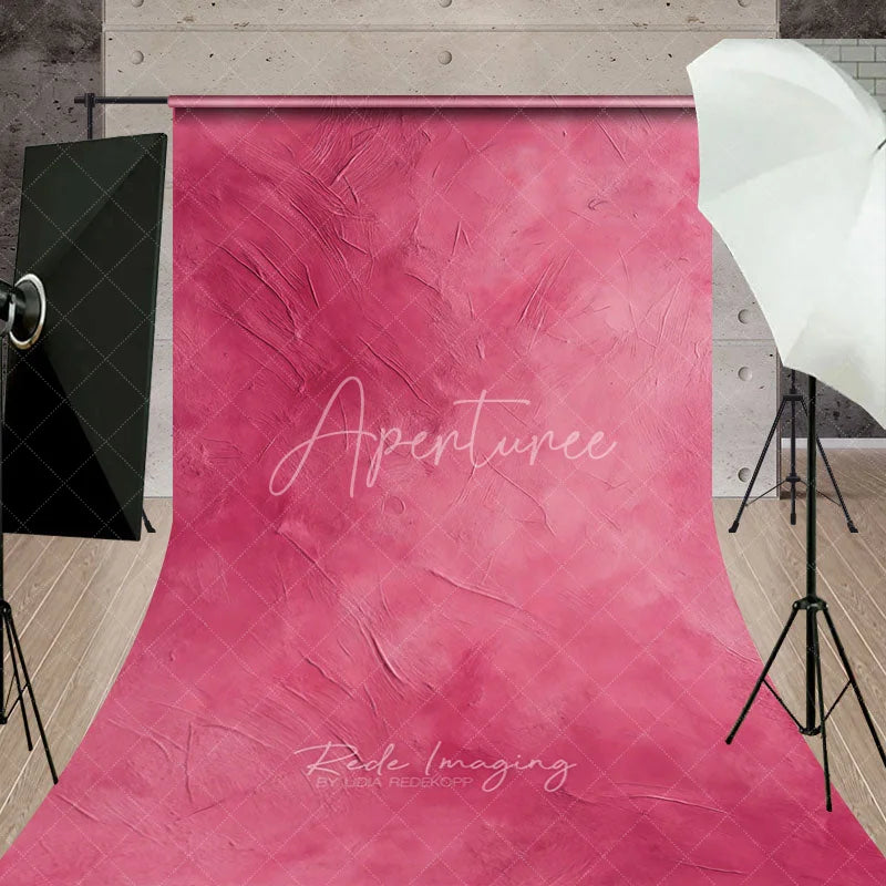 Aperturee - Aperturee Artistic Pink Textured Sweep Backdrop Abstract Magenta Gradient Photography Background for Studio Portraits