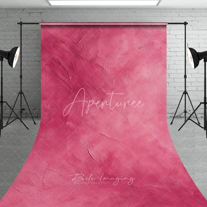 Aperturee - Aperturee Artistic Pink Textured Sweep Backdrop Abstract Magenta Gradient Photography Background for Studio Portraits