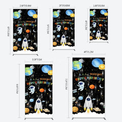 Aperturee - Aperturee Astronaut Galaxy Birthday Bash Off Rectangle Backdrop