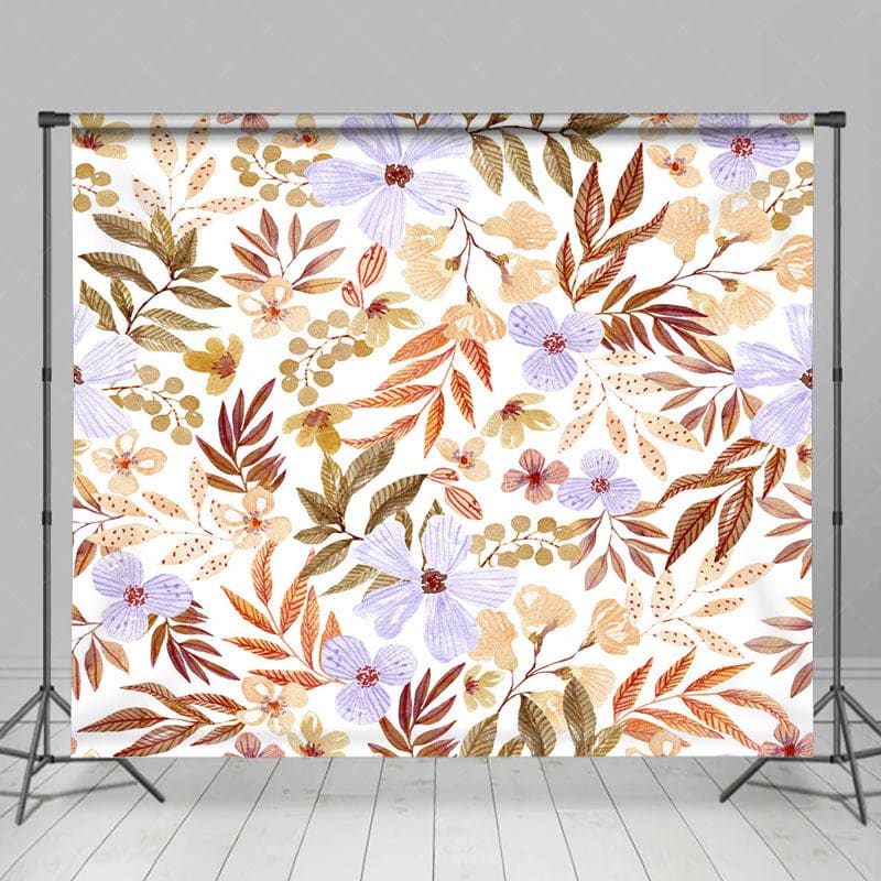 Aperturee - Aperturee Autumn Floral Leaves Fine Art Photography Backdrop