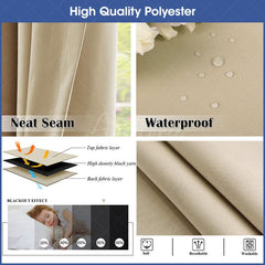 Aperturee - Aperturee Autumn Maple Forest Waterproof Outdoor Curtains For Porch