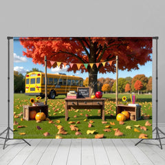 Aperturee - Aperturee Autumn Outdoors Welcome Back To School Photo Backdrop