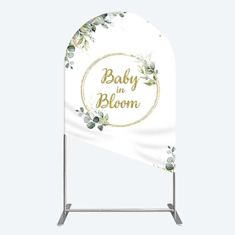 Aperturee Aperturee Baby In Bloom Greenery Baby Shower Arch Backdrop