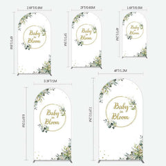 Aperturee Aperturee Baby In Bloom Greenery Baby Shower Arch Backdrop