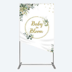 Aperturee Aperturee Baby In Bloom Greenery Baby Shower Rectangle Backdrop