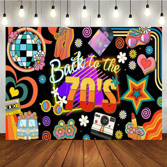 Aperturee - Aperturee Back To The 70s Black Disco Musical Birthday Backdrop