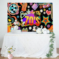 Aperturee - Aperturee Back To The 70s Black Disco Musical Birthday Backdrop