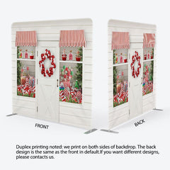 Aperturee - Aperturee Balloon And Candy Fabric Backdrop Cover for Christmas