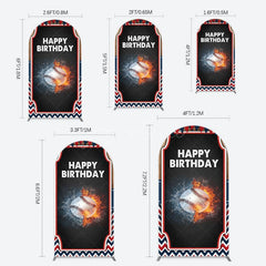 Aperturee - Aperturee Baseball Fights Sport Happy Birthday Arch Backdrop