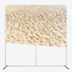 Aperturee - Aperturee Beach Sand Holiday Photo Square Tension Backdrop