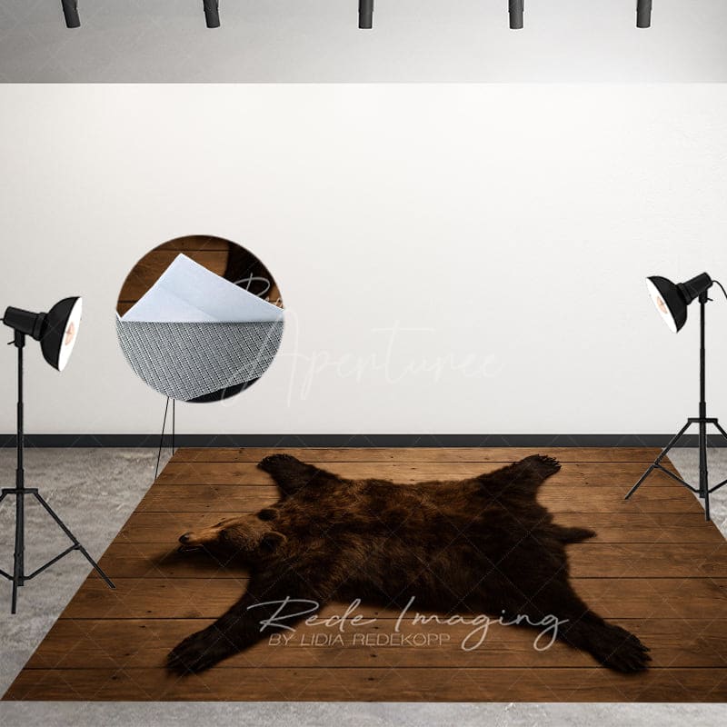 Aperturee - Aperturee Bear Shape Carpet Fabric Floor Backdrop For Photo
