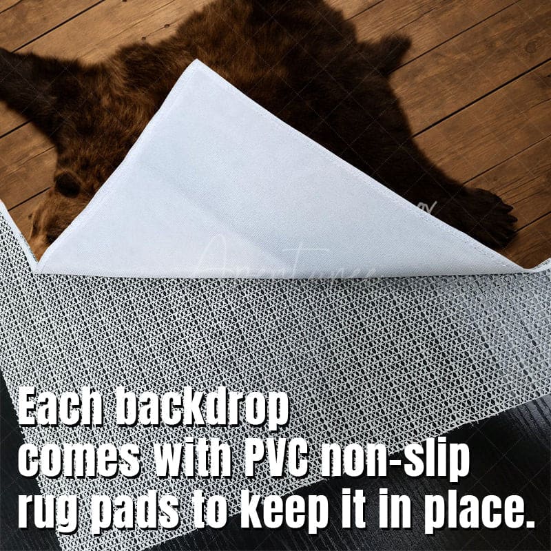 Aperturee - Aperturee Bear Shape Carpet Fabric Floor Backdrop For Photo
