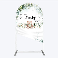 Aperturee - Aperturee Bearly Wait Arch Backdrop Teddy Bear Eucalyptus Greenery Baby Shower Party Decor