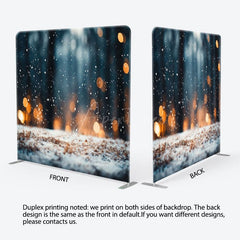 Aperturee - Aperturee Beautiful Snow Scene Photo Booth Fabric Backdrop