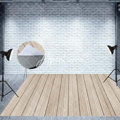 Aperturee - Aperturee Beige Floor Curtain Christmas Vibe Room Set Backdrop