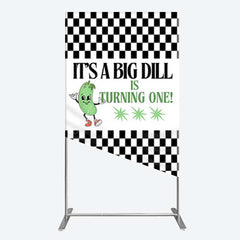 Aperturee Aperturee Big Dili Turning One Plaid Birthday Rectangle Backdrop