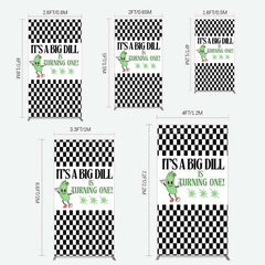 Aperturee Aperturee Big Dili Turning One Plaid Birthday Rectangle Backdrop