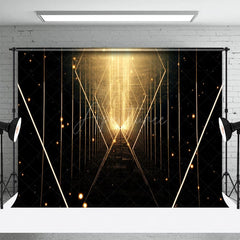 Aperturee - Aperturee Black Gold Glow Line Marble Floor Combo Set Backdrop
