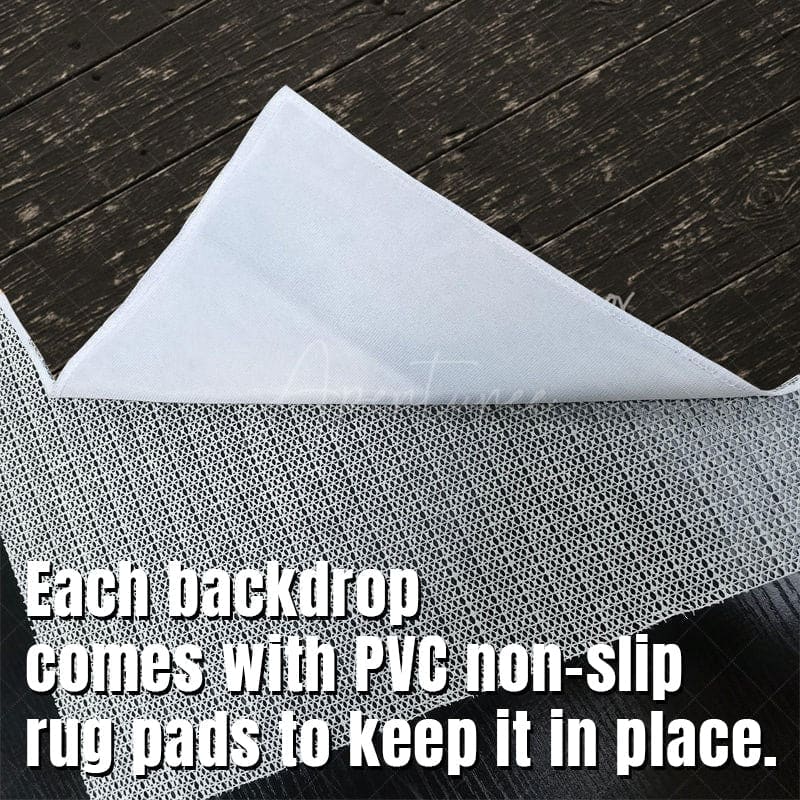 Aperturee - Aperturee Black Grey Retro Wood Fabric Floor Backdrop For Photo