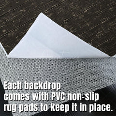 Aperturee - Aperturee Black Grey Retro Wood Fabric Floor Backdrop For Photo