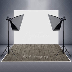 Aperturee - Aperturee Black Grey Vibe Wooden Rubber Floor Mat For Photo