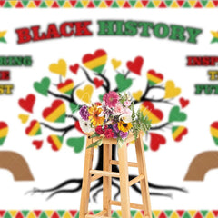 Aperturee - Aperturee Black History Month Backdrop Honoring the Past Inspiring the Future Heart Tree Background African American Heritage