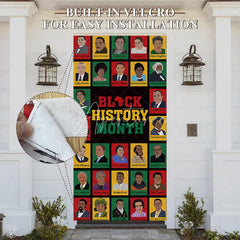 Aperturee - Aperturee Black History Month Door Cover African American Leaders Hero Portrait Party Decoration Education School History Banner