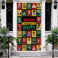 Aperturee - Aperturee Black History Month Door Cover African American Leaders Hero Portrait Party Decoration Education School History Banner