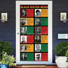 Aperturee - Aperturee Black History Month Door Cover Famous Quotes Civil Rights Leader Party Decoration African American Hero Portrait