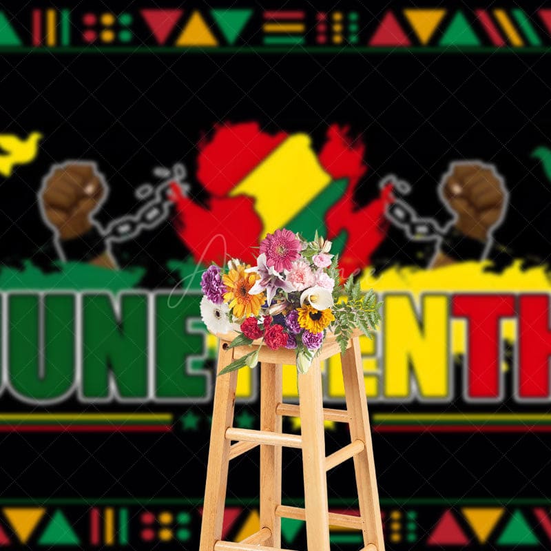 Aperturee - Aperturee Black Juneteenth Independence Day Photo Backdrop