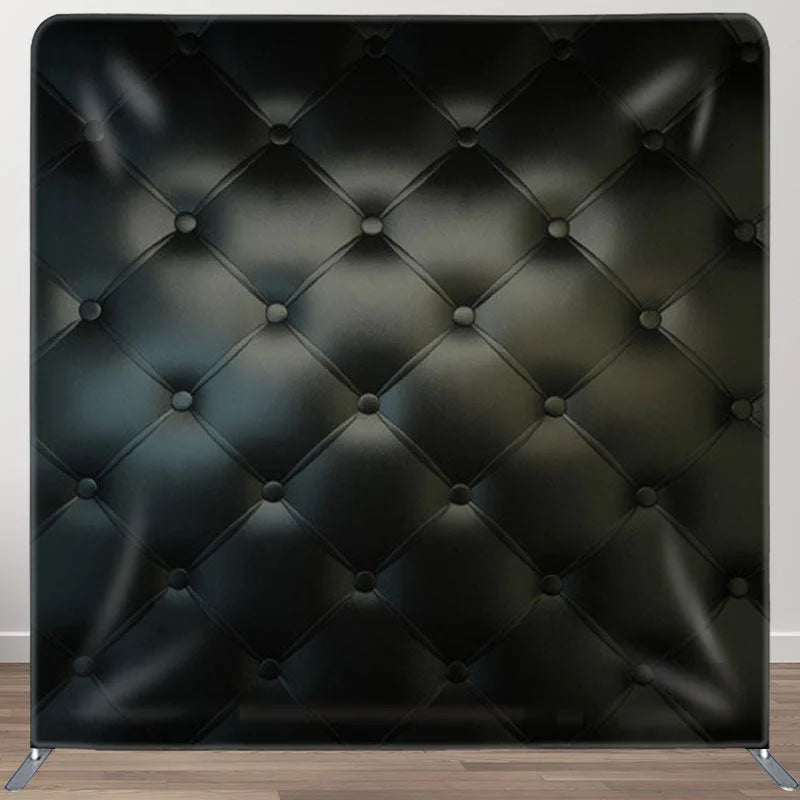 Aperturee - Aperturee Black Leather Style Double-sided Backdrop For Decor