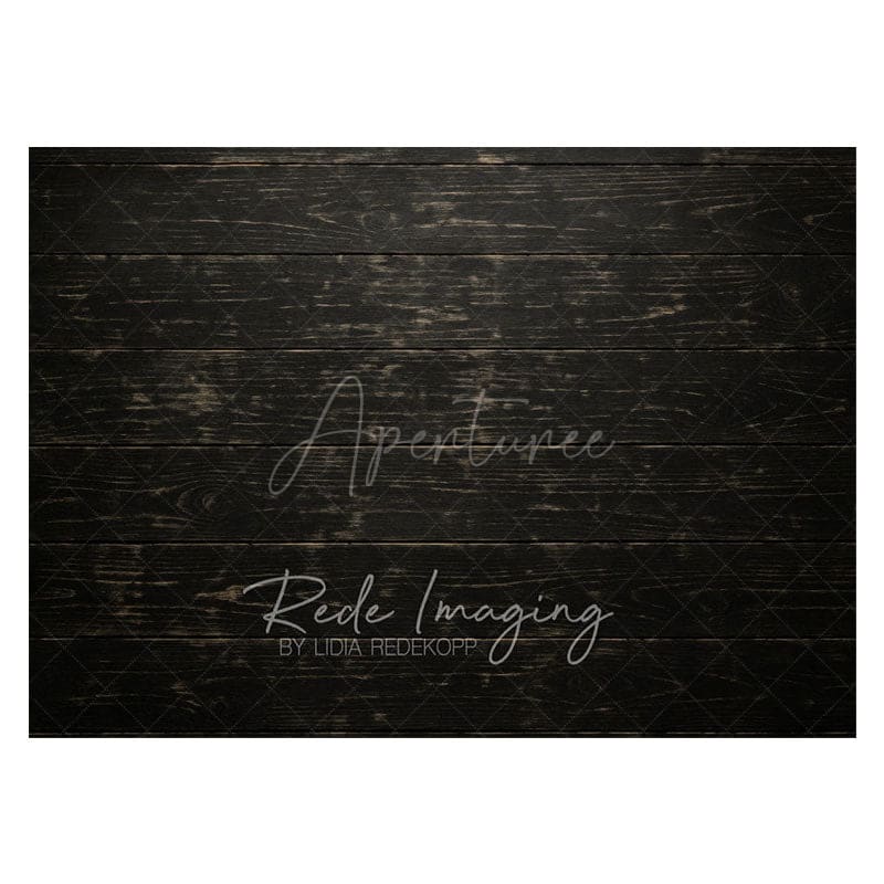 Aperturee - Aperturee Black Retro Wood Old Style Rubber Floor Mat For Photo