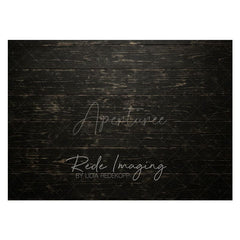 Aperturee - Aperturee Black Retro Wood Old Style Rubber Floor Mat For Photo