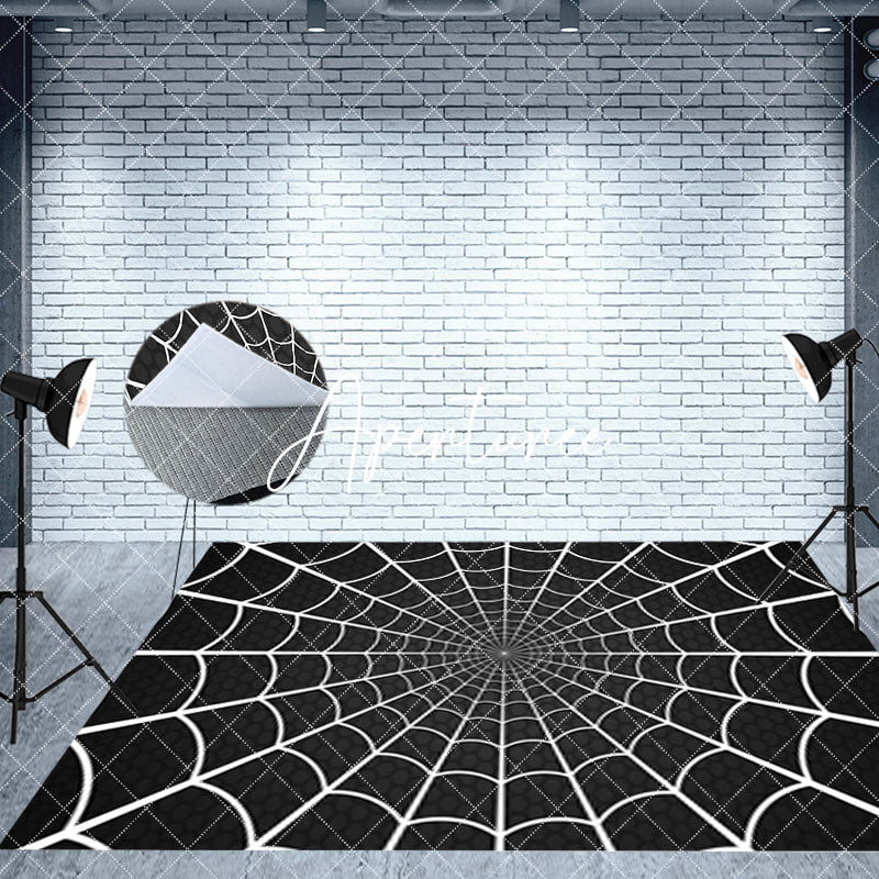 Aperturee - Aperturee Black Spider Wab Moon City Scene Room Set Backdrop