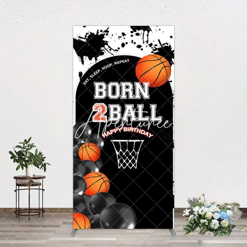 Aperturee - Aperturee Black White Basketball Born 2 Ball Arch Backdrop