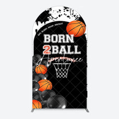 Aperturee - Aperturee Black White Basketball Born 2 Ball Arch Backdrop