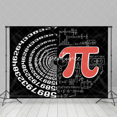 Aperturee - Aperturee Black White Mathematical Formula Pi Day Backdrop