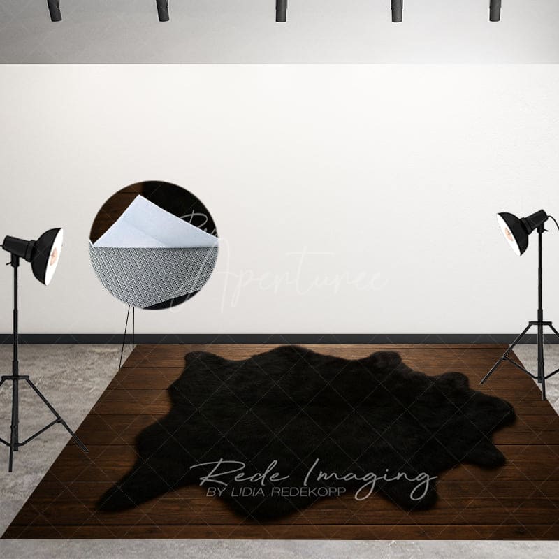 Aperturee - Aperturee Black Wool Carpet Fabric Floor Backdrop For Photo
