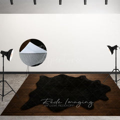 Aperturee - Aperturee Black Wool Carpet Fabric Floor Backdrop For Photo
