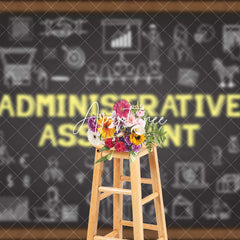Aperturee - Aperturee Blackboard Painting Administrative Assistant Backdrop