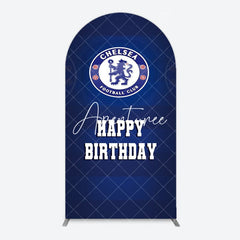 Aperturee - Aperturee Blue Football Club Logo Sport Birthday Arch Backdrop