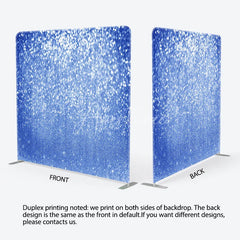 Aperturee - Aperturee Blue Glitter Tension Fabric Backdrop Sparkle Bokeh Photography Background Abstract Shimmer Decoration