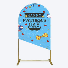 Aperturee - Aperturee Blue Heart Stars Happy Fathers Day Arch Backdrop