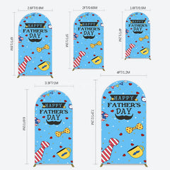 Aperturee - Aperturee Blue Heart Stars Happy Fathers Day Arch Backdrop
