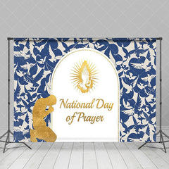 Aperturee - Aperturee Blue Pigeon Gold National Day Of Prayer Backdrop